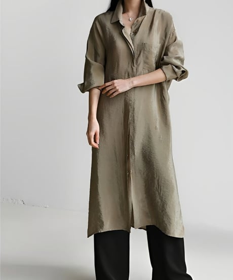 oversized long shirt /4color　FL2032