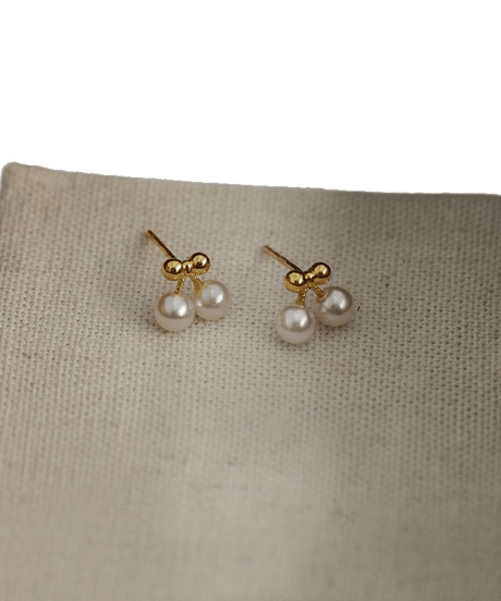mini cherry pearl stud earrings　FL3632