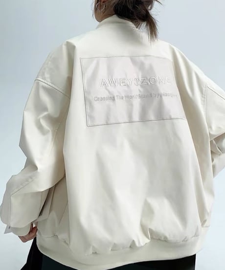 embroidered logo zip-up jacket　FL2555