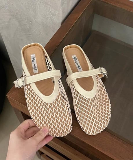round toe mesh slip-on /3color　FL3381