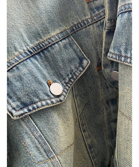 stand collar denim jacket　FL2504