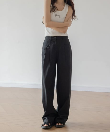 drop pocket wide leg pants　FL2220
