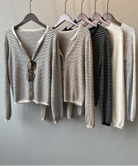 crew neck knit cardigan /5color　FL2819