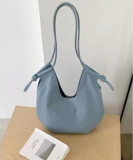 curved design tote bag /4color　FL3448