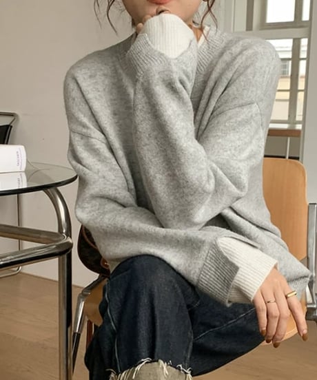 layered likecut design knit　FL2571