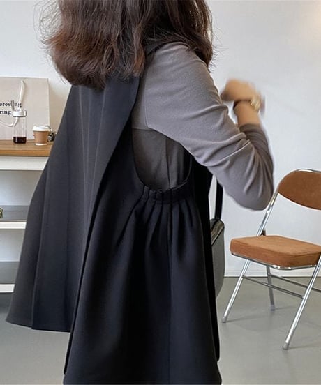 side gather vest /2color　FL2517