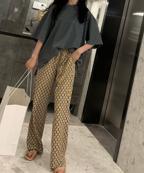 bohemian print drape pants　FL2127