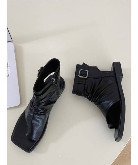 square toe thong boots sandals /2color　FL2313