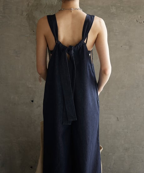 relaxed sdenim overalls /2color　FL3432