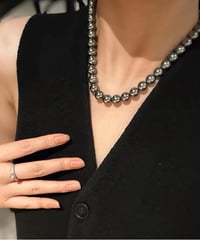 black pearl star necklace　FL3441