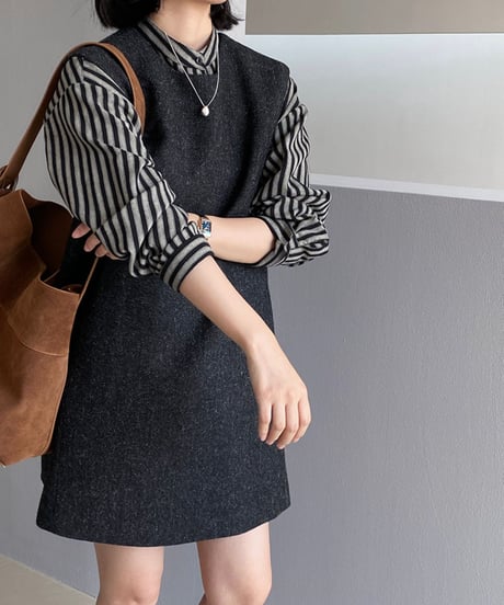 wool straight vest op　FL2778