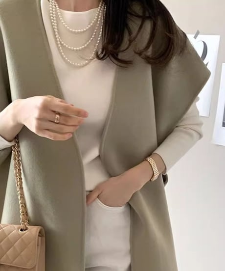 sleeveless coat /3color　FL3134