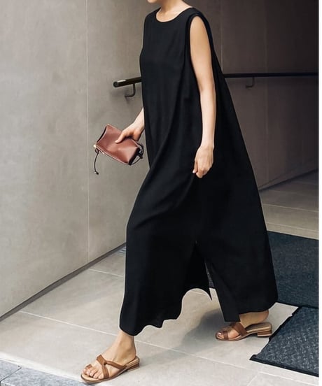 cotton linen sleeveless dress /2color　FL2041