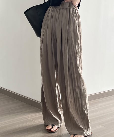 pleated wide-leg pants /4color　FL2705
