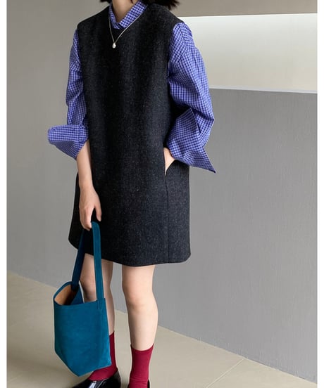 wool straight vest op　FL2778