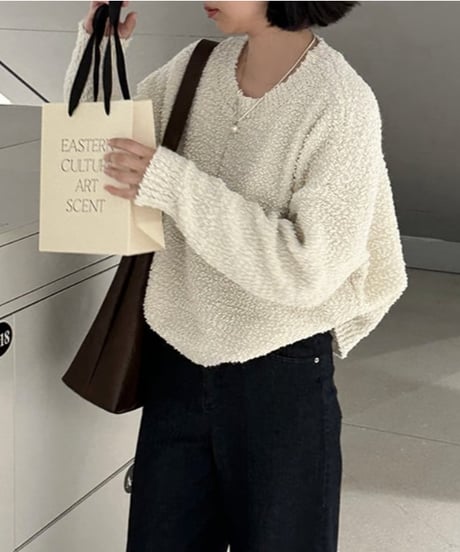 soft knit pullover /4color　FL2966