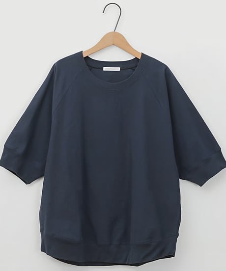 relaxed half sleeve cut and sew /2color　FL3392