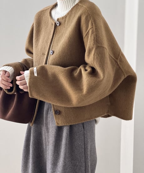 collarless short coat /4color　FL3007