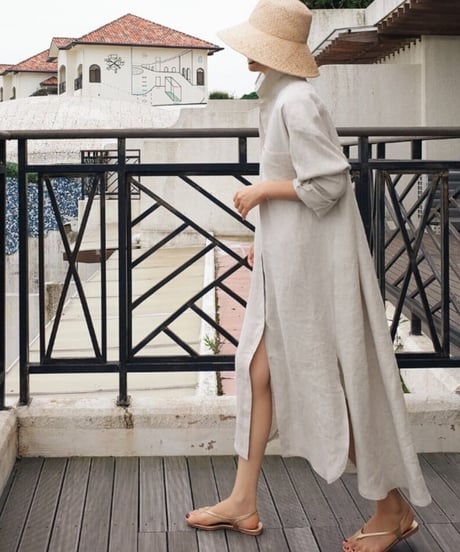 side slit long shirt /3color　FL2100