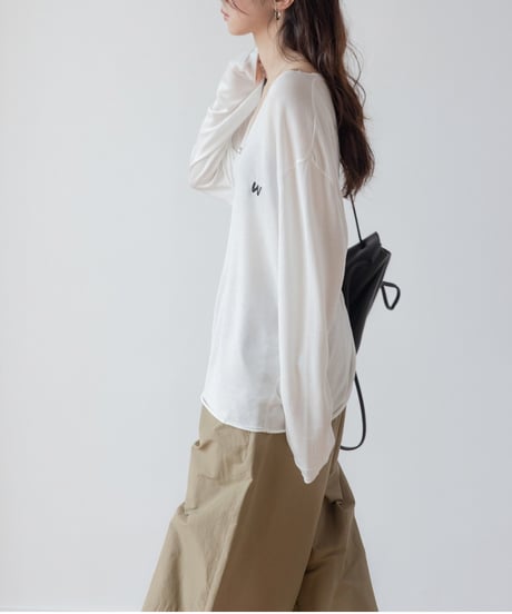 silk touch v-neck knit tops /3color　FL3249