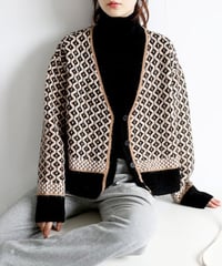 v-neck knit cardigan　FL2577