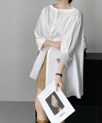 collarless overshirt　FL2088