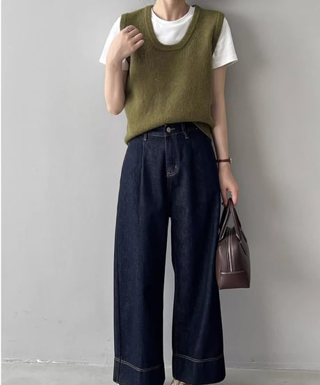 u-neck vest /5color　FL2775