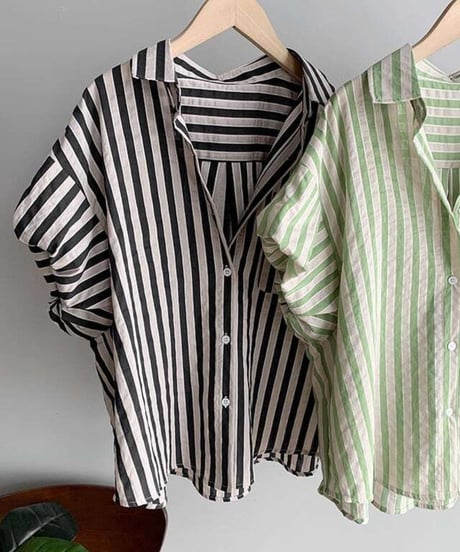 feminine border blouse　FL2139