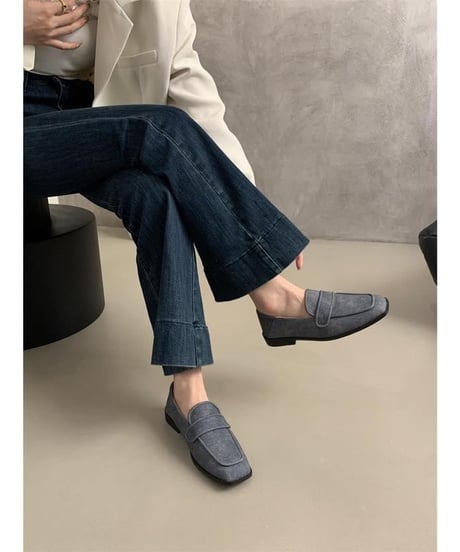 square toe loafers /3color　FL3378