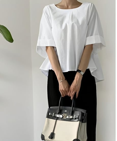 back slit shirt /2color　FL2122
