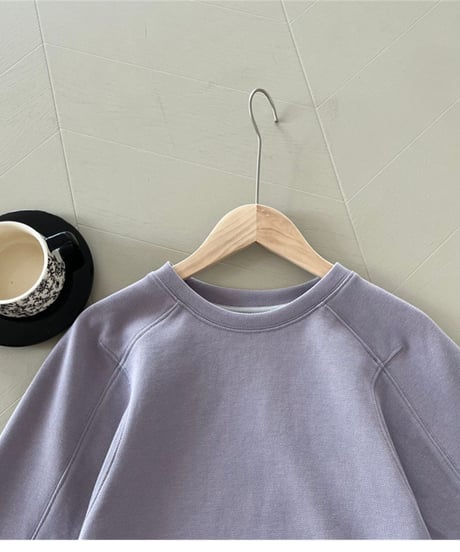 cool neck sweatshirt /2color　FL3078