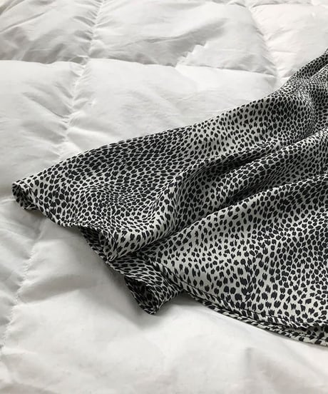 monotone leopard flare skirt　FL2185