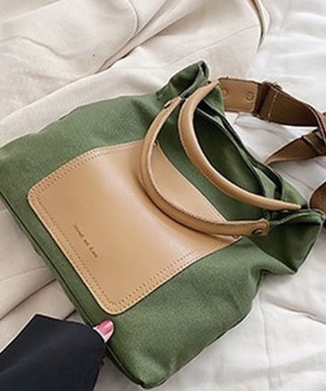 front pocket canvas 2-way bag /4color　FL2952