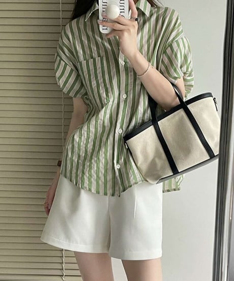 feminine border blouse　FL2139