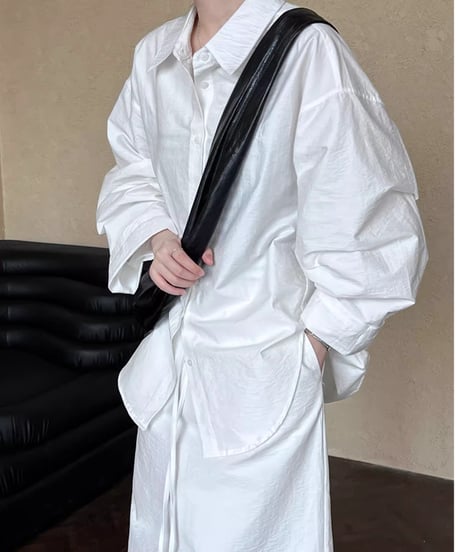 long sleeve shirt & long skirt setup /2color　FL2824