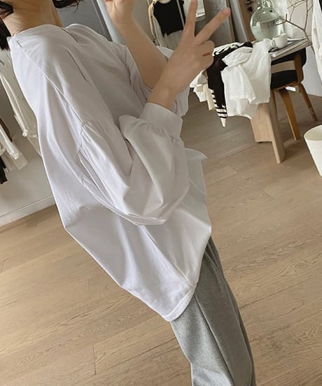 puff sleeve casual tops　FL2464