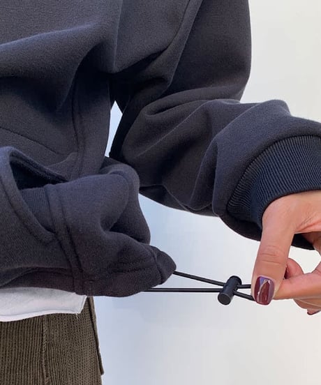 drawstring neck turtleneck sweatshirt　FL2546