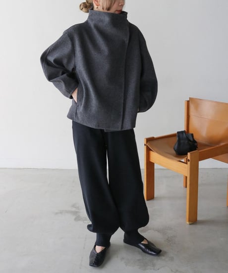 highneck curve sleeve outer /3color　FL2993