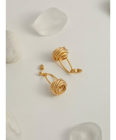 knotted drop earrings　FL2351
