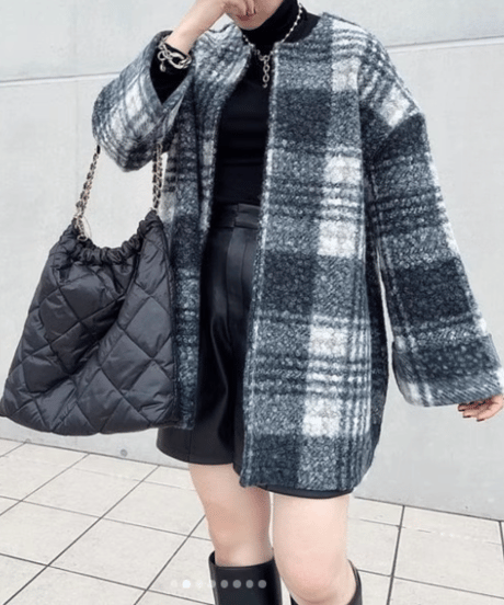 no collar gown coat　FL3110
