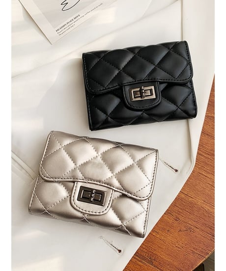 quilted wallet /2color　FL2301