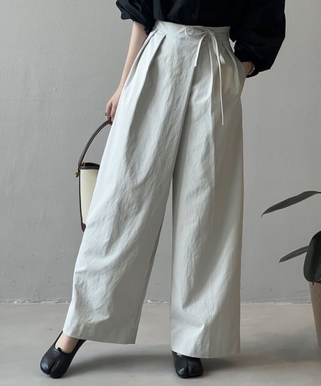 waist ribbon belt slacks /3color　FL2811