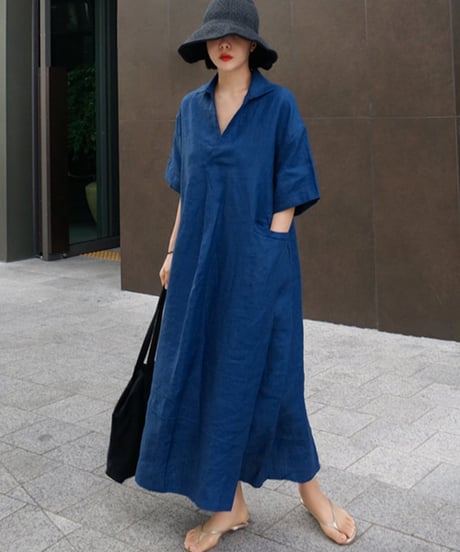cotton linen dress　FL2132