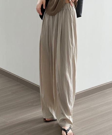 pleated wide-leg pants /4color　FL2705