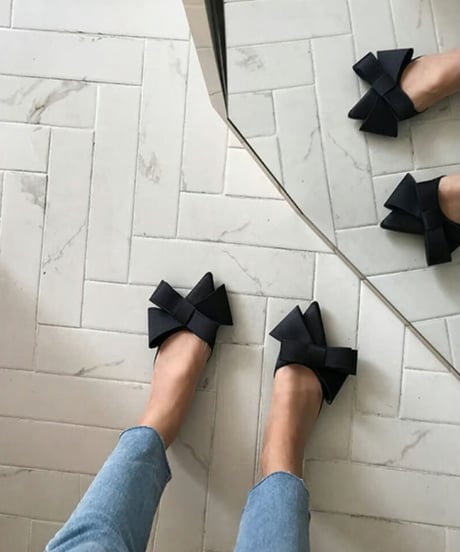 big ribbon flat sandals /5color　FL2026