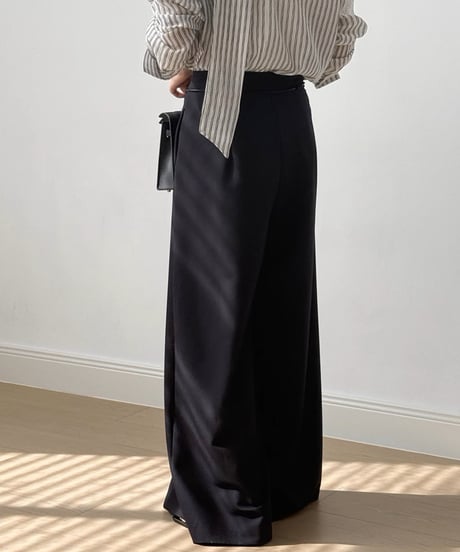drawstring flare wide pants　FL3335