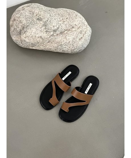 round toe thong sandals /4color　FL2062