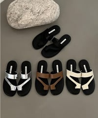 round toe thong sandals /4color　FL2062