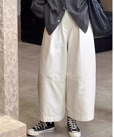 wide leg sickle pants /2color　FL2813