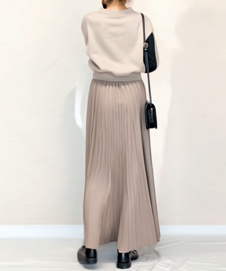 pleated skirt dress /2color　FL3579